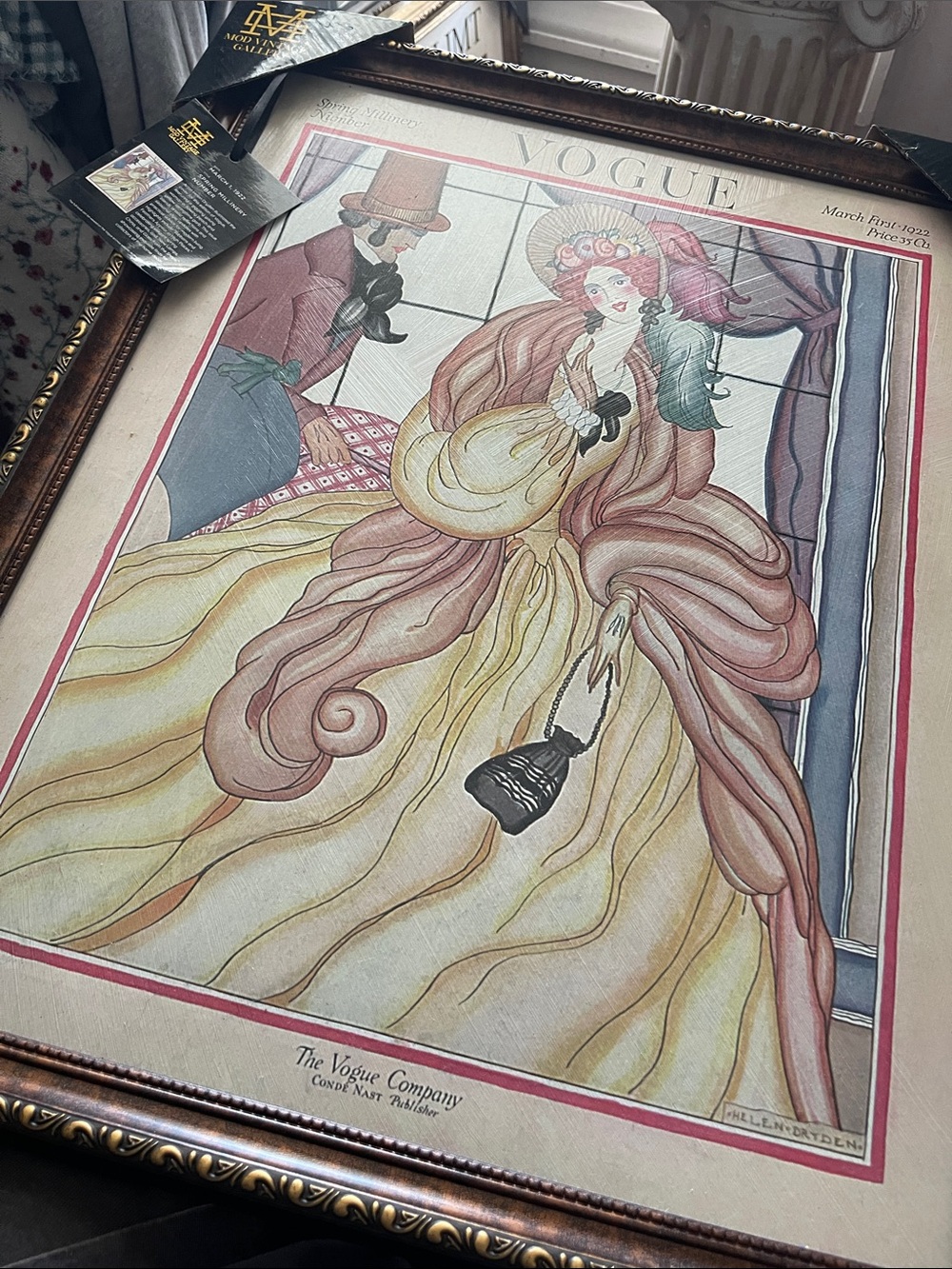Vintage Vogue Home Art Print - Cream, Pink & Teal Accents - Picture 2 of 3